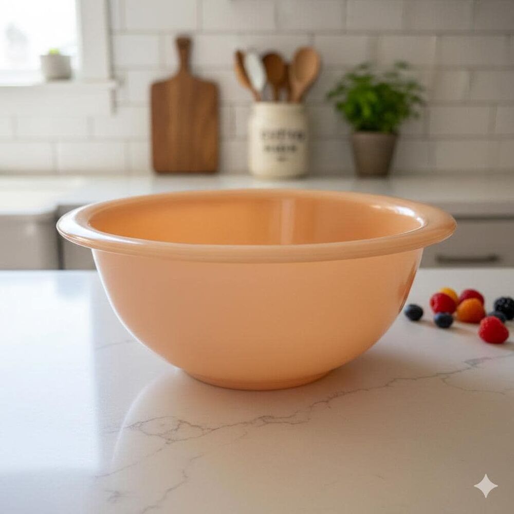 Vintage Pyrex #322 Peach 1L Mixing Bowl | Autumn Rainbow Series | Glossy Finish